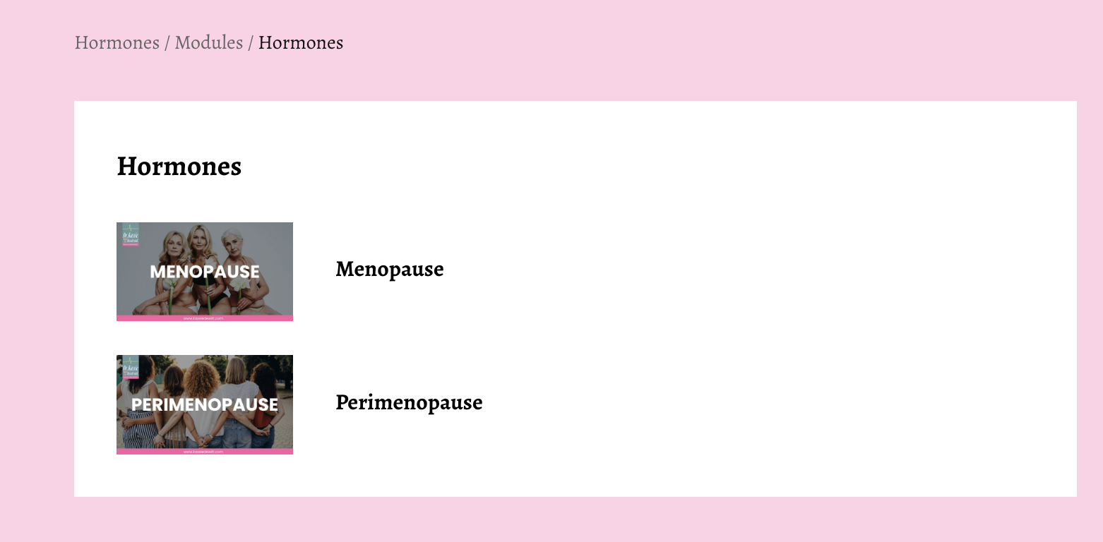 Hormones module preview