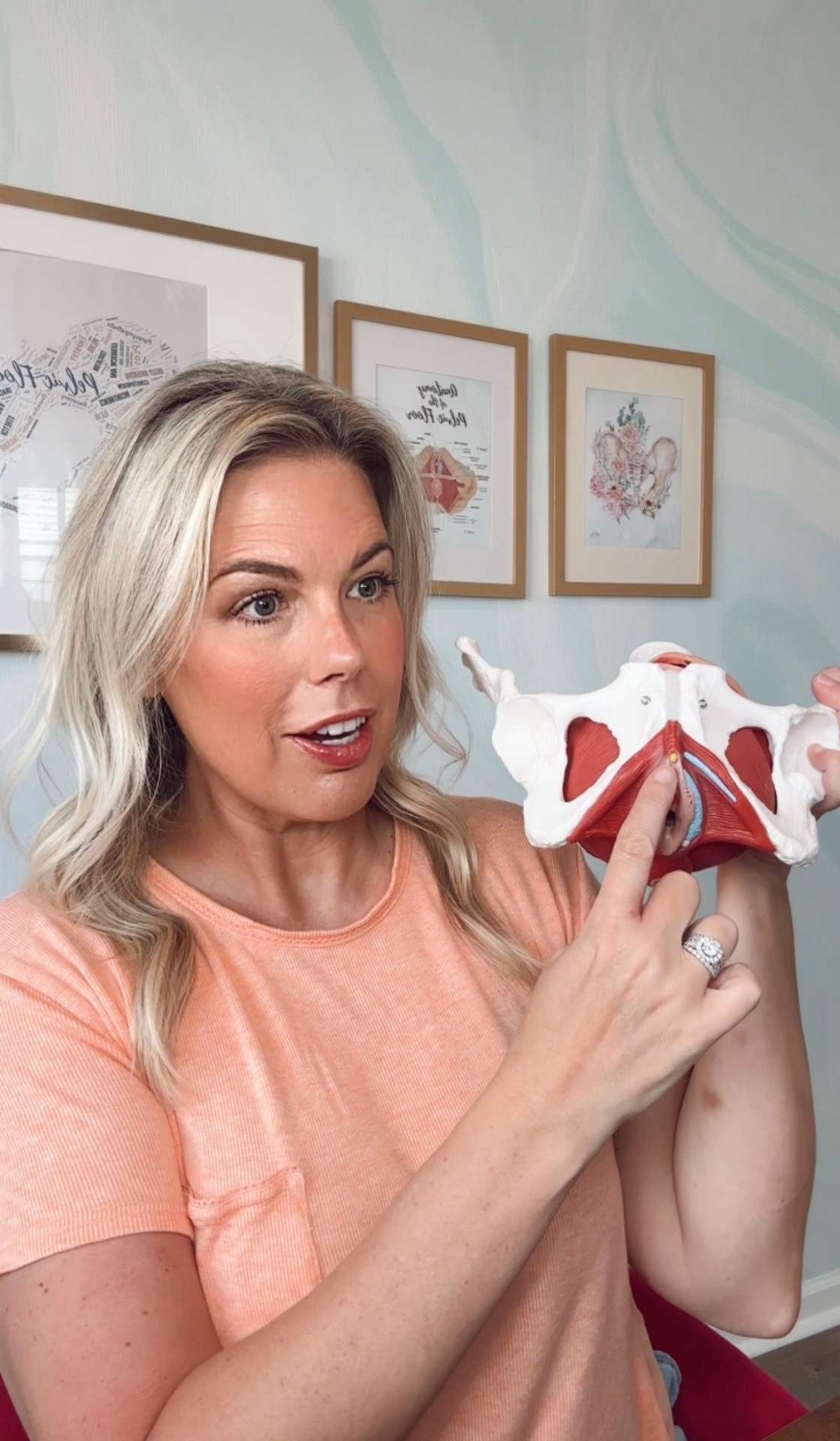 Dr. Kassie Dewitt teaching pelvic floor anatomy